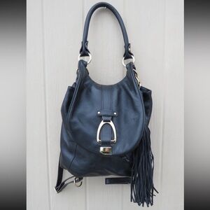 GILI Got It Love Leather Black Convertible Backpack Handbag Purse